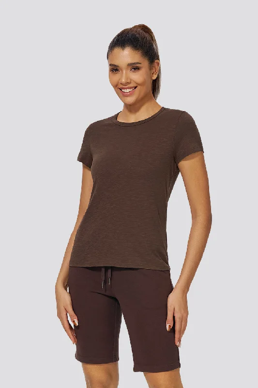 Soft Cotton Slub T-Shirt-- Casual Formal Business