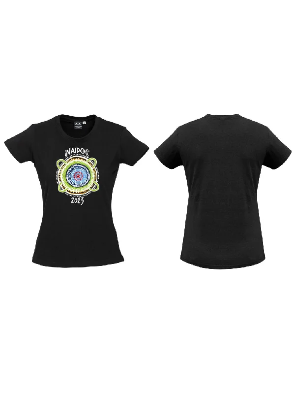 NAIDOC 2023 - Cotton T-Shirts- Ladies-- Embroidered Appliqued Beaded