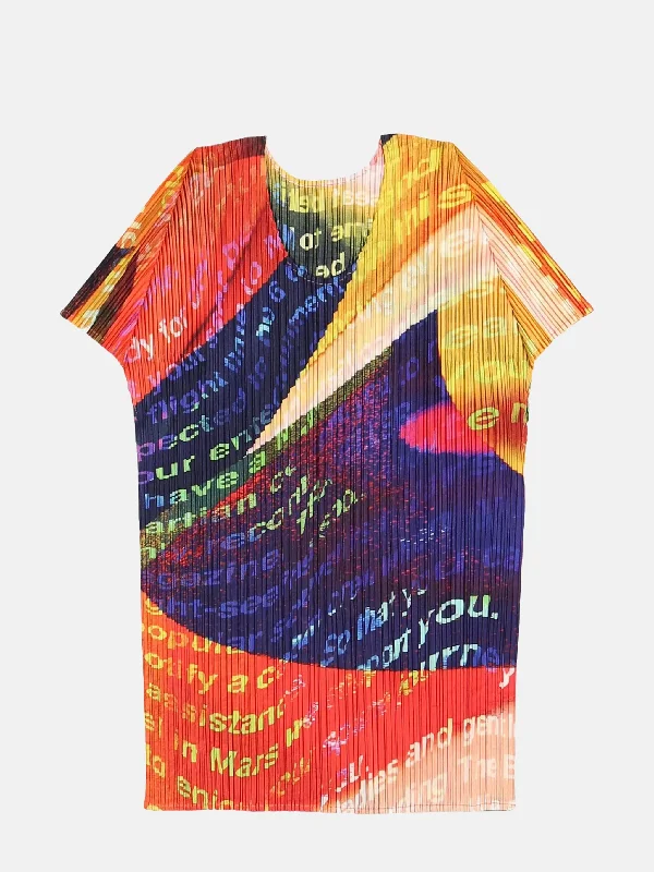 PLEATS PLEASE ISSEY MIYAKE - Women Voyager Shirt-- Silk Blend Satin Velvet