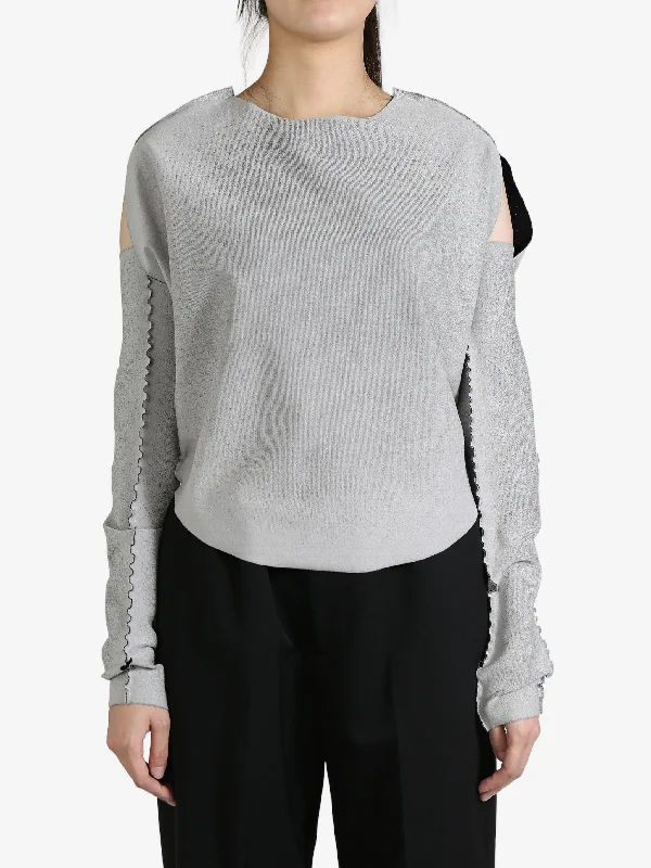 PLEATS PLEASE ISSEY MIYAKE - Women A-Poc Friends Shirt-- Hooded Caped Shawl Collar