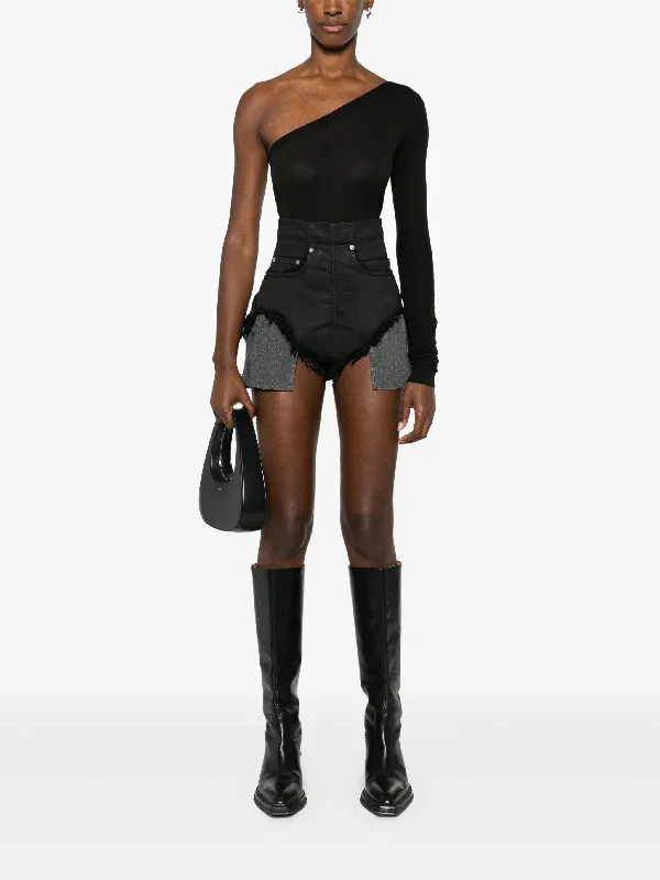 RICK OWENS DRKSHDW - Women Ziggy Top T-Shirt-- Seamless Knitted Crochet