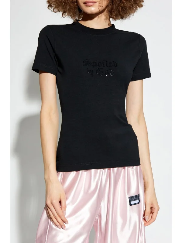 VETEMENTS - Women Spoiled By God Fitted T-Shirt-- Terry Blend Velvet Blend Canvas Blend VETEMENTS - Women Spoiled By God Fitted T-Shirt-- Terry Blend Velvet Blend Canvas Blend