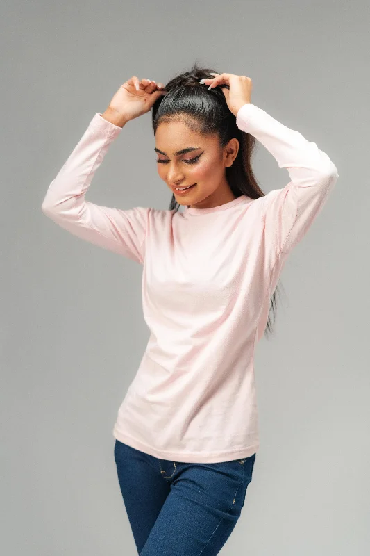 Max 21 Women's Solid Long Sleeve Tee Shirt-- Anti-Shrink Durable Soft