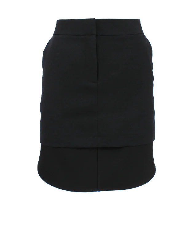 Double Shirt Tail Stretch Skirt-- Oversized T-Shirt Spandex breathable