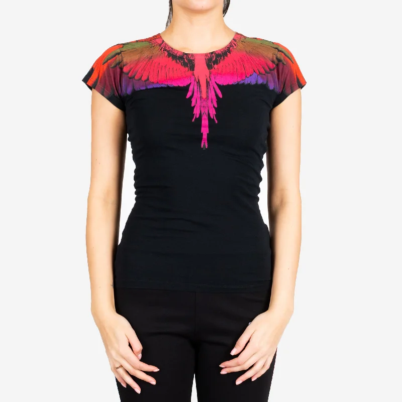 Womens Color Wings T-Shirt-- Thin T-Shirt Open Front Quick Dry