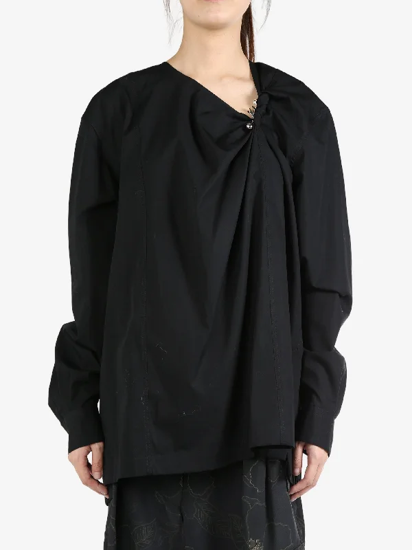 DRIES VAN NOTEN - Women Cijou Shirt-- Asymmetrical Pockets Print