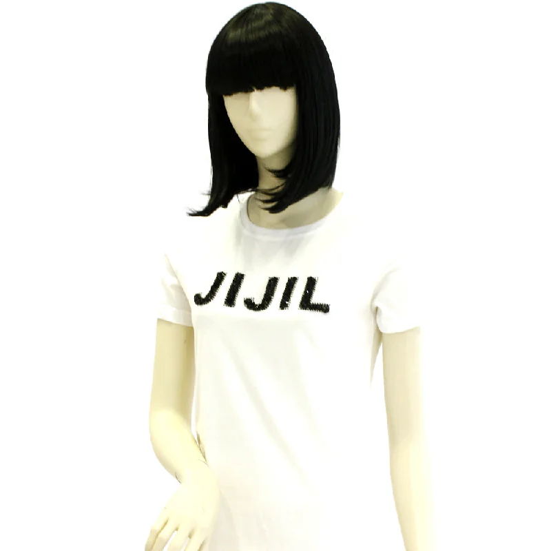 Jijil Tshirt - Panna/Nero-- Chenille Fabric Brocade Fabric Lace Fabric