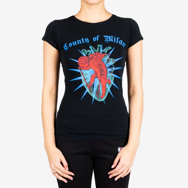 Womens Cupido Fitted T-Shirt-- Fleece Nylon Spandex