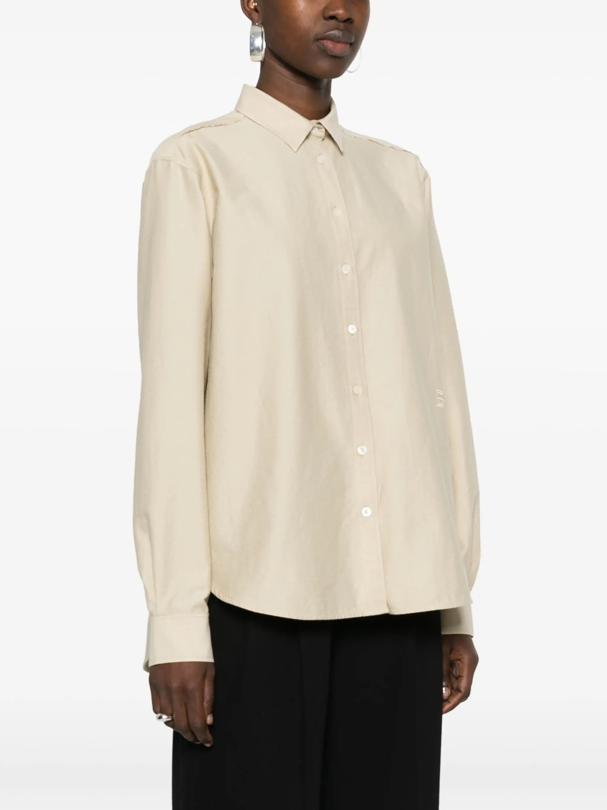 TOTEME - Women Poly Cotton Grs Signature Cotton Polyester Shirt-- Denim Fabric Leather Fabric Suede Fabric TOTEME - Women Poly Cotton Grs Signature Cotton Polyester Shirt-- Denim Fabric Leather Fabric Suede Fabric