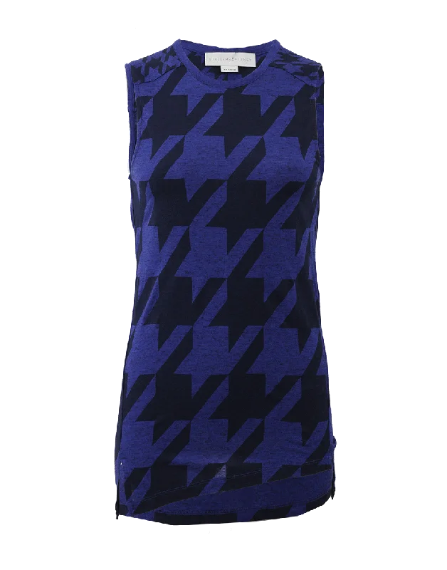 Dogtooth T-Shirt-- Collared Crew Neck Turtle Neck