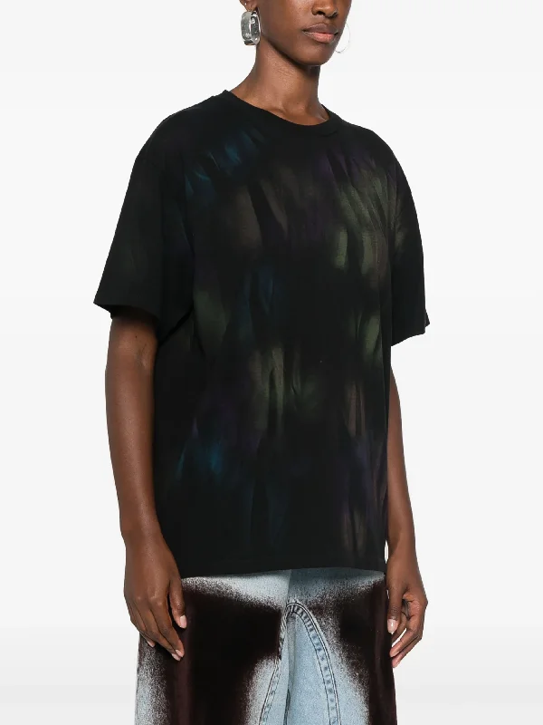 MM6 Maison Margiela - Women Basic T-Shirt-- Wool Fabric Cashmere Fabric Tweed Fabric MM6 Maison Margiela - Women Basic T-Shirt-- Wool Fabric Cashmere Fabric Tweed Fabric