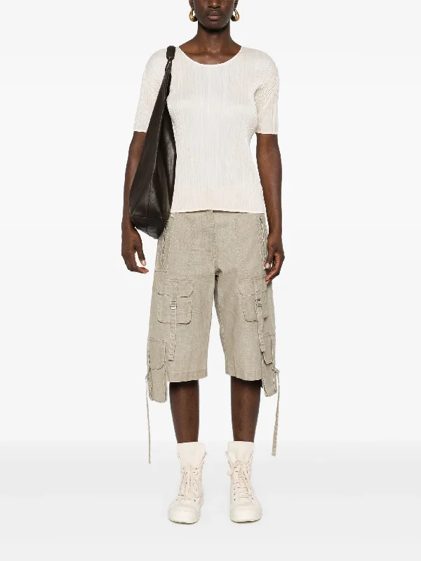 PLEATS PLEASE ISSEY MIYAKE - Women New Colorful Basics 3 Shirts-- Asymmetrical Pockets Print PLEATS PLEASE ISSEY MIYAKE - Women New Colorful Basics 3 Shirts-- Asymmetrical Pockets Print
