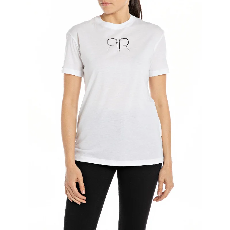 Replay Women's Light Cotton Jersey Regular Fit T-shirt-- Rayon Fabric Velvet Fabric Corduroy Fabric Replay Women's Light Cotton Jersey Regular Fit T-shirt-- Rayon Fabric Velvet Fabric Corduroy Fabric