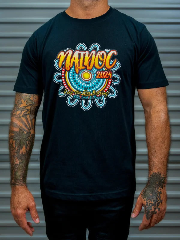 NAIDOC 2024 - Cotton T-Shirts- Mens- SOLD OUT!!-- Satin Blend Silk Blend Wool Blend