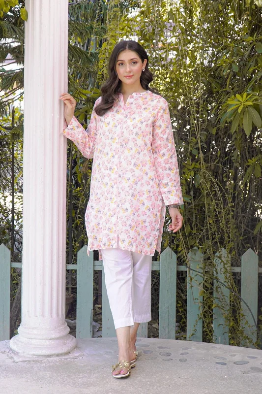 East West Women’s Floral Printed Shirt-- Mesh Fabric Canvas Fabric Denim Fabric