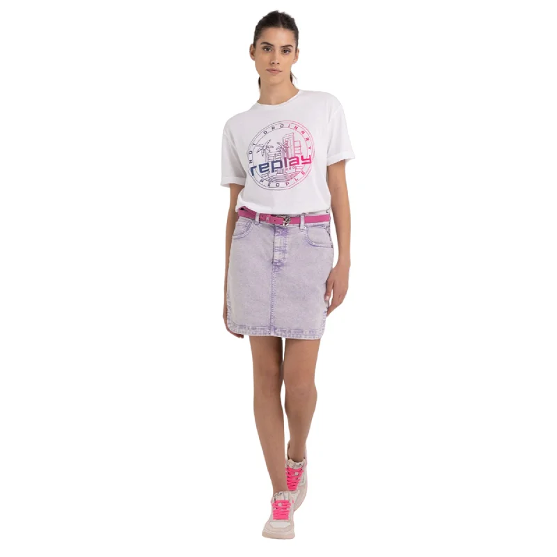 Replay Women's Organic Cotton Oversized T-shirt-- Handmade Hand-knitted Hand-woven
