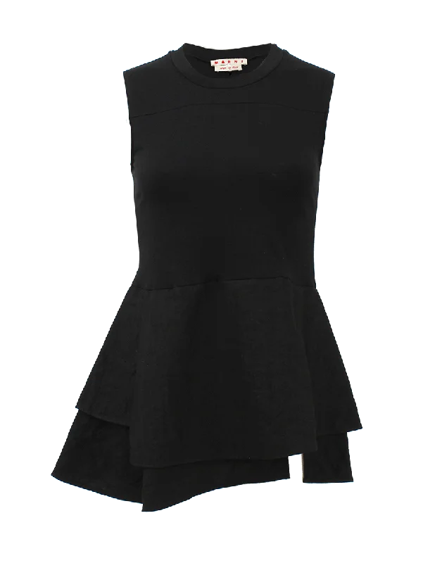 Sleeveless Crewneck T-Shirt-- Terry Blend Velvet Blend Canvas Blend