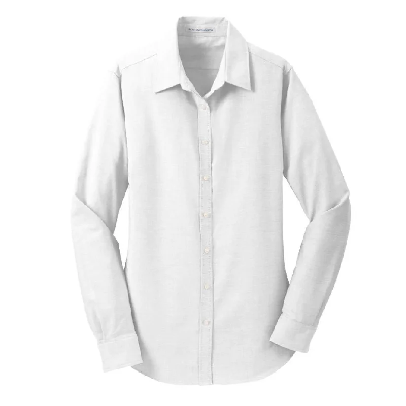 Ladies SuperPro™ Oxford Shirt-- Chenille Brocade Lace