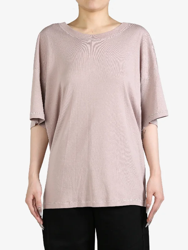 LEMAIRE - Women Rib T-Shirt-- Houndstooth Herringbone Solid