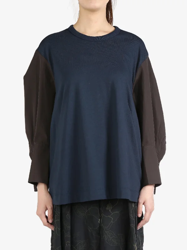 DRIES VAN NOTEN - Women Heris T-shirt-- Collared T-Shirt Boat Neck A-Line