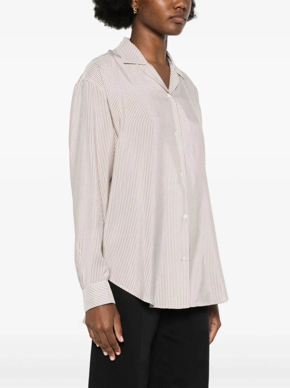THE ROW - Women Valene Shirt-- Mesh Blend Leather Blend Suede Blend