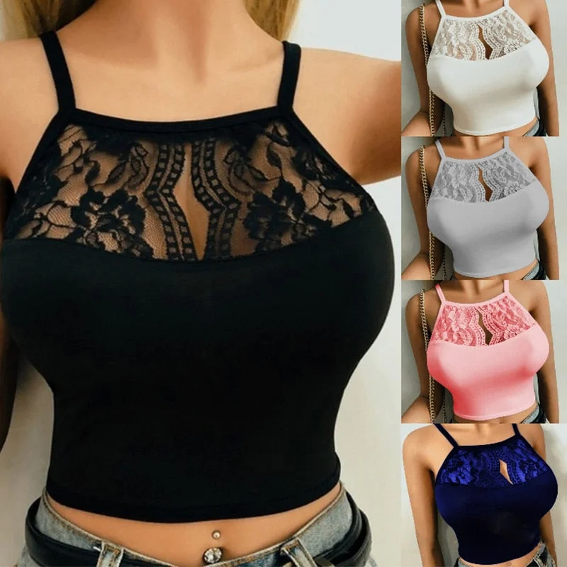 Women Lace Sexy Vest Strap Fashion Camisole Sleeveless T-Shirt Underwear Tank Tops Lady Korean Casual Women Summer Tank Croptop-- Embroidered Appliqued Beaded Women Lace Sexy Vest Strap Fashion Camisole Sleeveless T-Shirt Underwear Tank Tops Lady Korean Casual Women Summer Tank Croptop-- Embroidered Appliqued Beaded