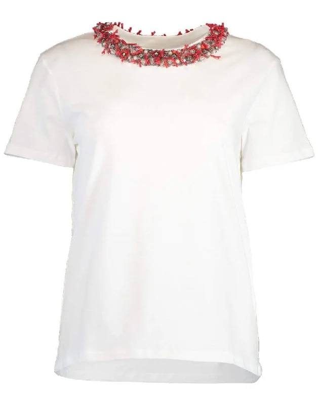 Short Sleeve Coral Collar T-Shirt-- Elegant Classic Vintage
