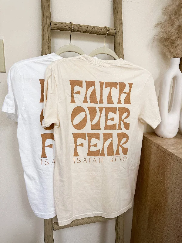Honey Soul LLC - Faith Over Fear Graphic Tee Screen Print Graphic Tshirt-- Mesh Blend Leather Blend Suede Blend Honey Soul LLC - Faith Over Fear Graphic Tee Screen Print Graphic Tshirt-- Mesh Blend Leather Blend Suede Blend