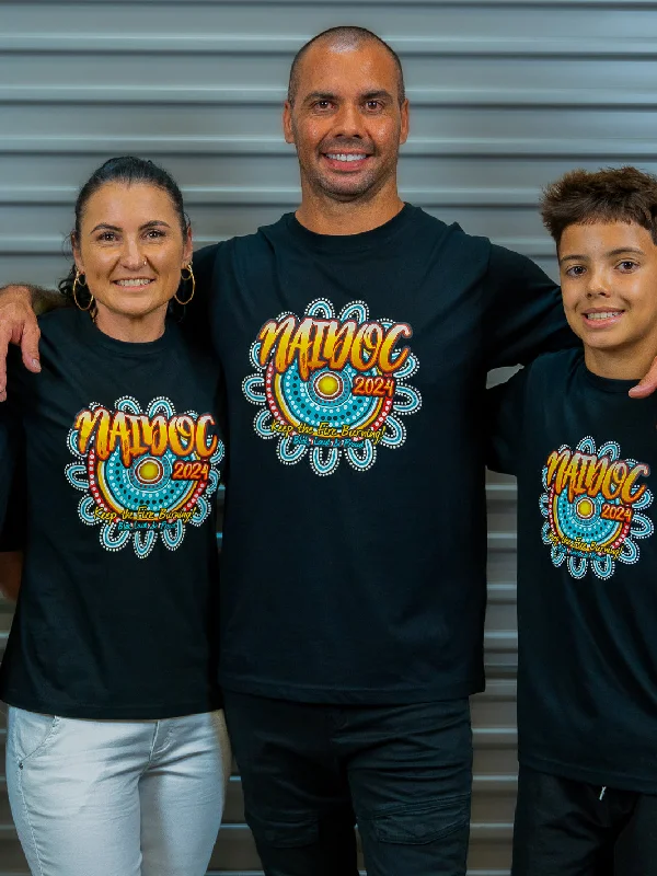 NAIDOC 2024 - Cotton T-Shirts- Ladies- SOLD OUT!!-- Sequined Glittery Shiny