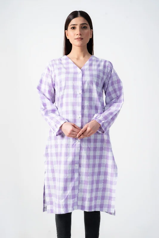 East West Women's Check Design Stitched Shirt-- Front Pockets Side Pockets Patch Pockets East West Women's Check Design Stitched Shirt-- Front Pockets Side Pockets Patch Pockets