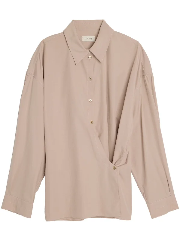 LEMAIRE - Women Straight Collar Twisted Shirt-- Anti-Pilling Machine Wash Handmade