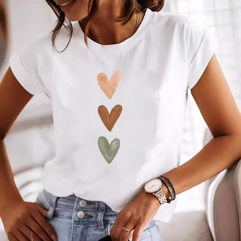 Women's Loose 3D Pattern T-shirt-- Oversized T-Shirt Spandex breathable