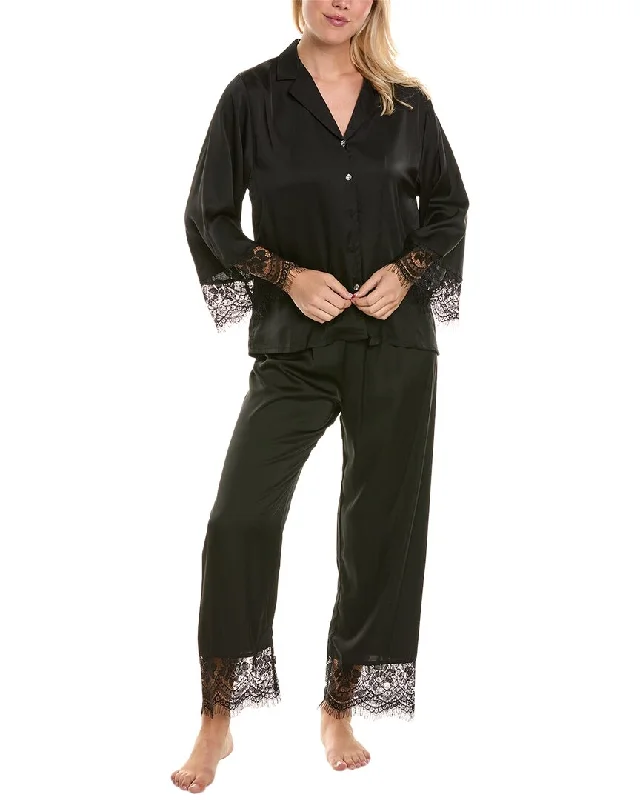 Anna Kay 2Pc Pajama Pant Set Casual Track Pants