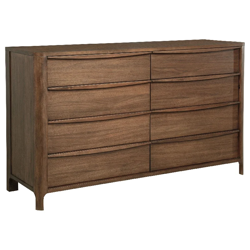 Maderia - 8-Drawer Dresser Cabinet - Walnut Tunics Fashionable trendy