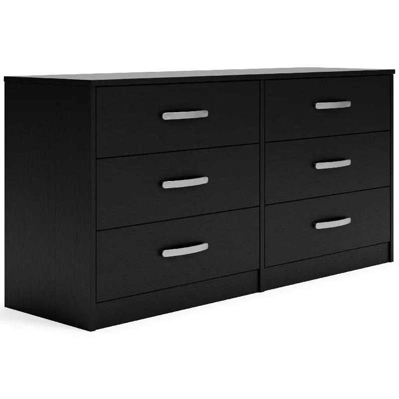Finch - Black - Six Drawer Dresser Tunics Floral girly