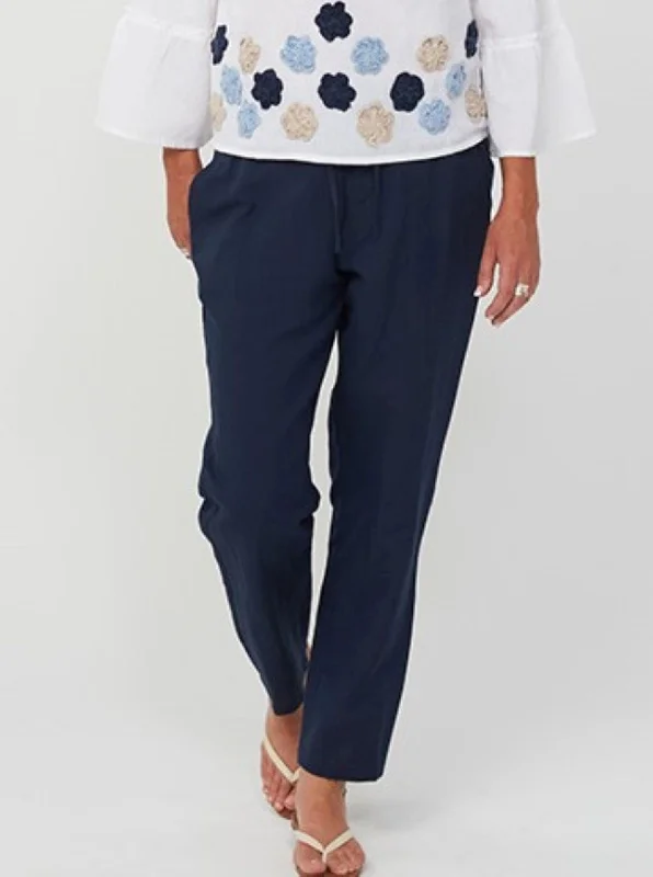 NATALIE Pants | Navy Soft Cotton Pants