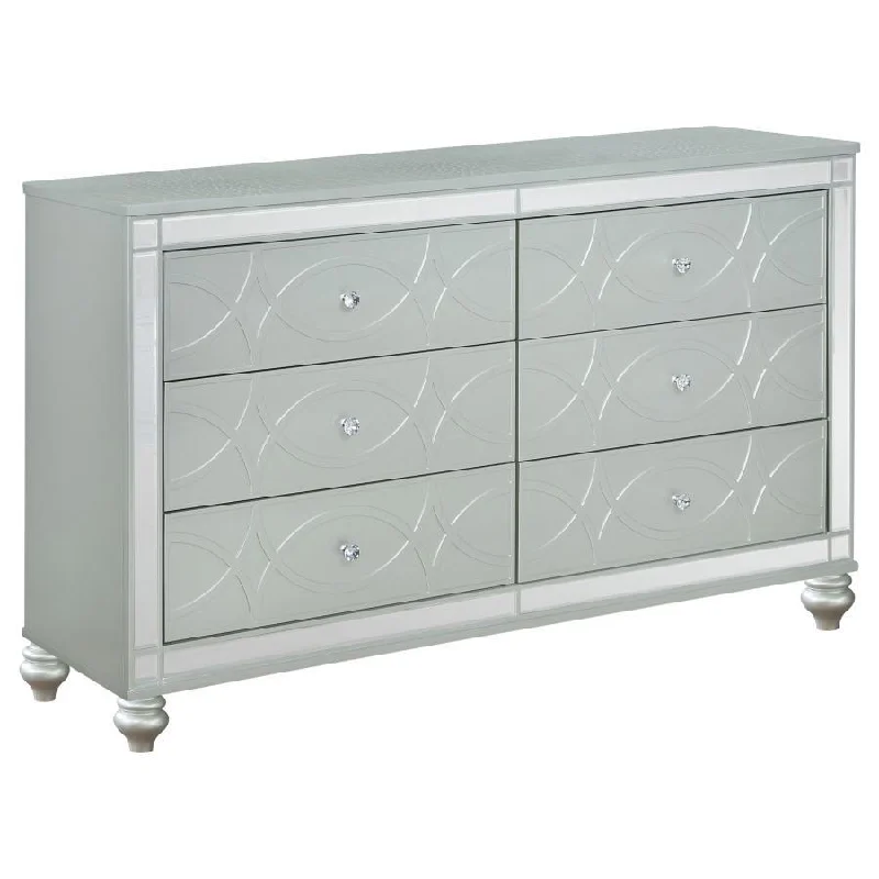 Gunnison - 6-Drawer Dresser - Silver Metallic Tunics Review highly