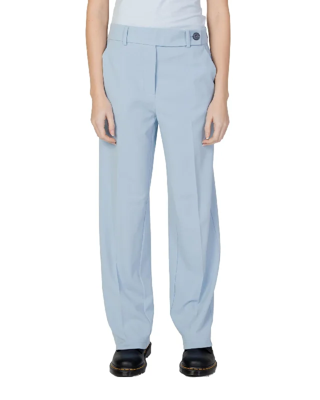 Only  Womens High Waisted Pants Light Blue Casual Lounge Pants