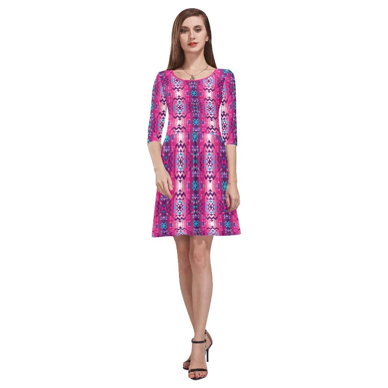 Bright Wave Tethys Half-Sleeve Skater Dress Casual Short Summer