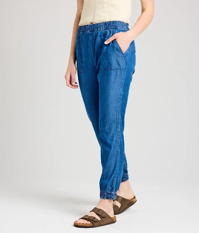 Phoebe Pant - Chambray Soft Wool Pants