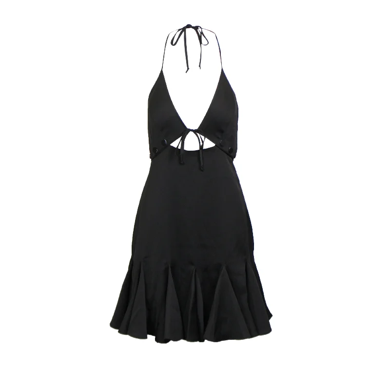 OPENING CEREMONY Black Polyester Snap Bikini Mini Dress Trendy Wraparound Mini Dress OPENING CEREMONY Black Polyester Snap Bikini Mini Dress Trendy Wraparound Mini Dress