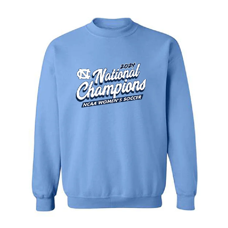 UNC - NCAA Women's Soccer : Logan Tongberg - National Champs Crewneck Sweatshirt Hoodie with Hem Patch Decorative Personalized UNC - NCAA Women's Soccer : Logan Tongberg - National Champs Crewneck Sweatshirt Hoodie with Hem Patch Decorative Personalized