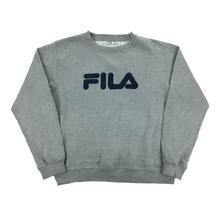 Fila Spellout Sweatshirt - Women/M Hoodie with Slim Fit Tailored Modern