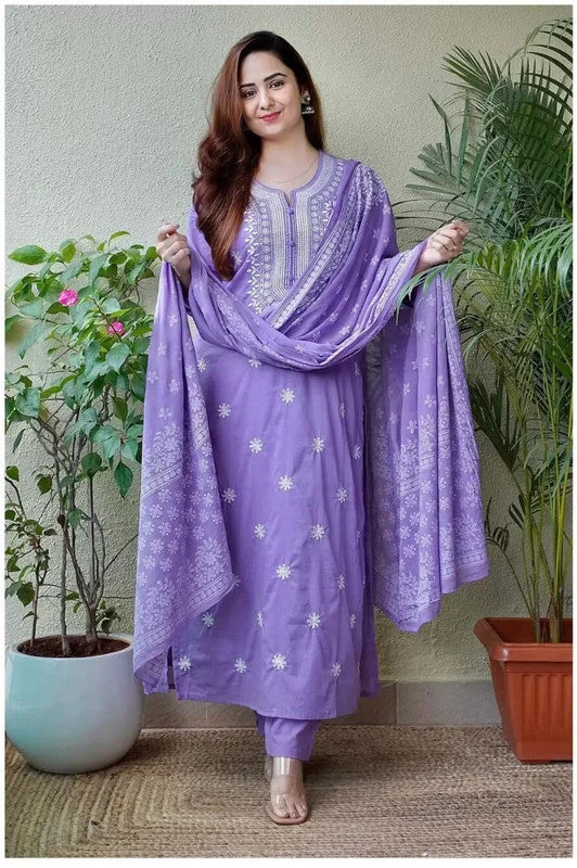 Women's Lavender Viscose Embroidered Floral Kurta Pant With Dupatta - Malishka Export Relaxed Linen Pants Women's Lavender Viscose Embroidered Floral Kurta Pant With Dupatta - Malishka Export Relaxed Linen Pants