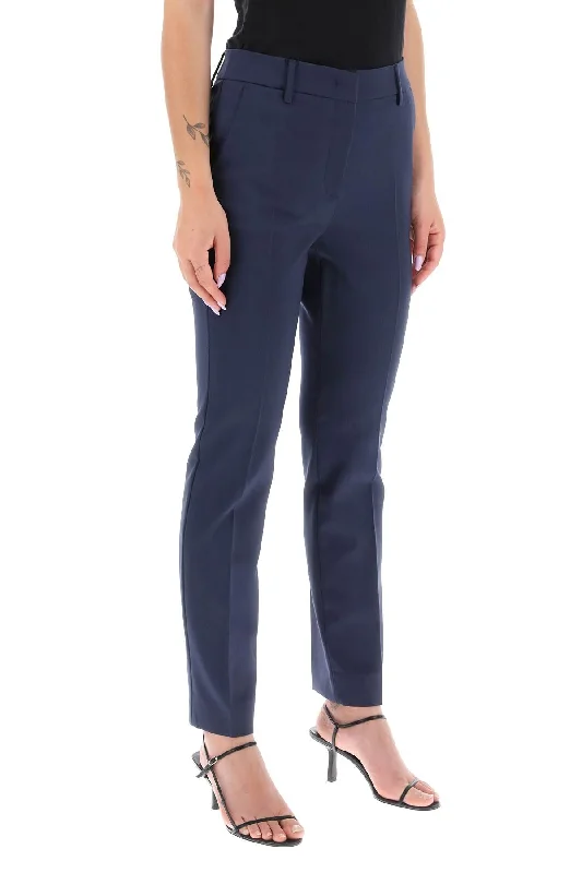 Weekend Max Mara 'canon' Cigarette Pants In Light Wool Slim-Fit Khaki Pants