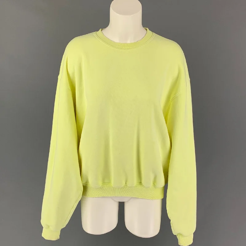 MADHAPPY Size S Yellow Cotton Sweatshirt Casual Top Hoodie with Ribbed Hem Stretchable Secure MADHAPPY Size S Yellow Cotton Sweatshirt Casual Top Hoodie with Ribbed Hem Stretchable Secure