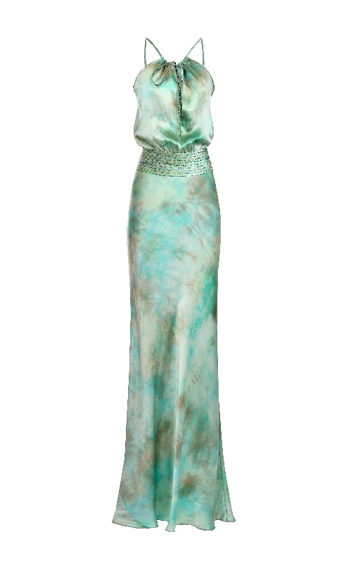 Billie Hand-Dyed Silk Dress sweetheart Neckline Romantic