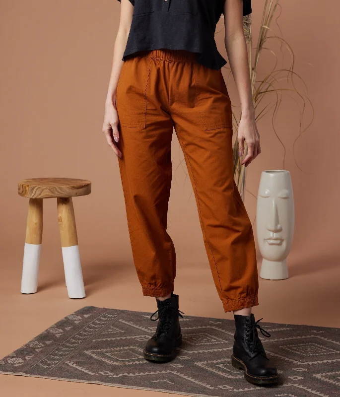 Lesley Pant - Camel High-Waist Trousers