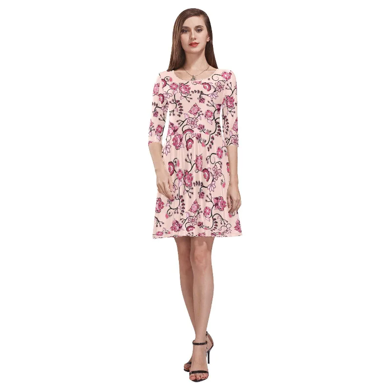 Floral Amour Tethys Half-Sleeve Skater Dress Tunics Luxurious premium