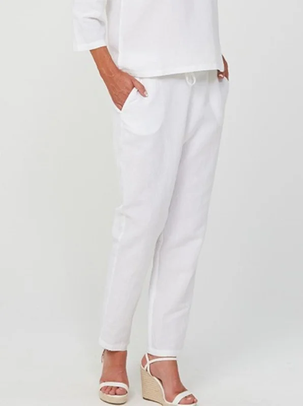NATALIE Pants | White Fashionable Jogger Pants